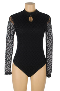 Sassy Nights High Neck Mesh Teddy