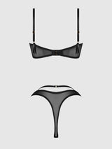 ROSALIE EMBROIDERED LACE GARTER BRALETTE & TANGA SET