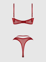 ROSALIE EMBROIDERED LACE GARTER BRALETTE & TANGA SET