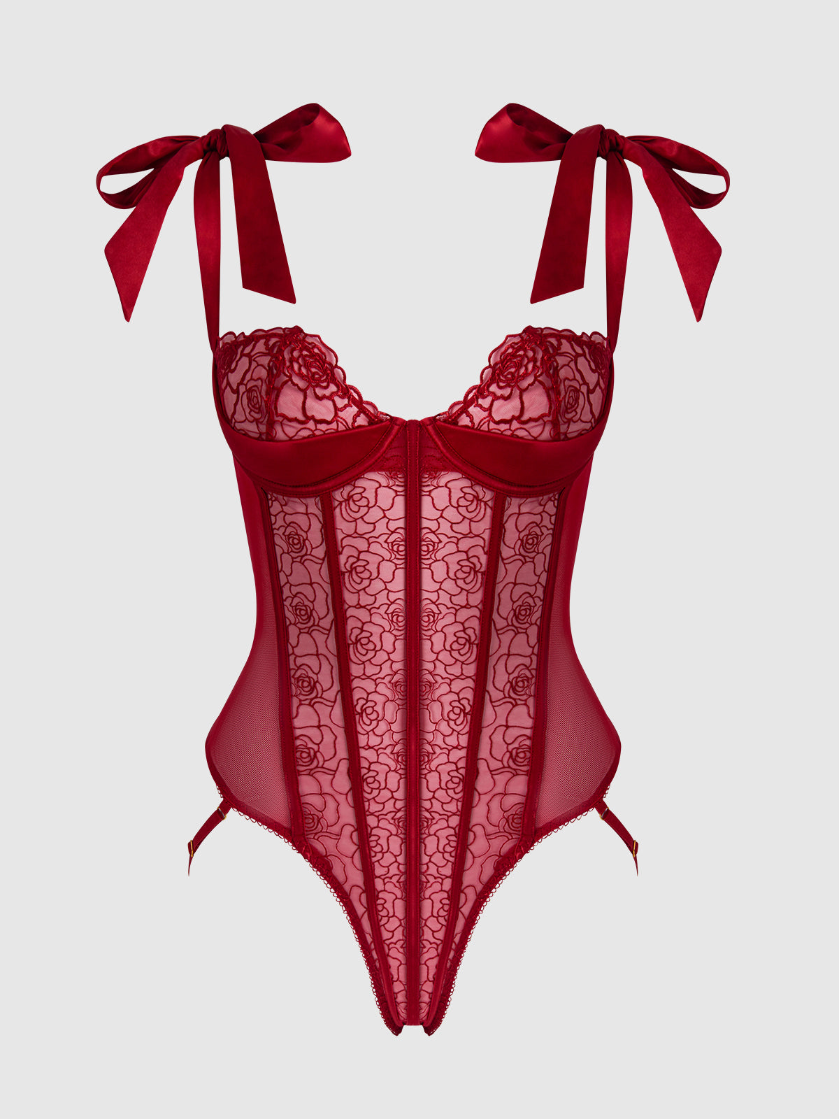 ROSALIE EMBROIDERED LACE TEDDY