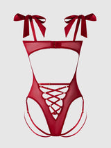 ROSALIE EMBROIDERED LACE TEDDY