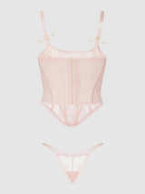 JOCELYN LACE UNDEREWIRE BUSTIER & G-STRING SET