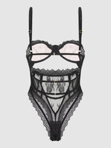 JOCELYN SATIN & LACE UNDERWIRE TEDDY