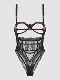 JOCELYN SATIN & LACE UNDERWIRE TEDDY