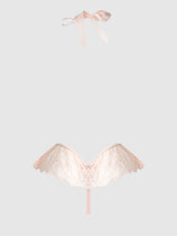 JOCELYN LACE & PEARL CROTCHLESS TEDDY