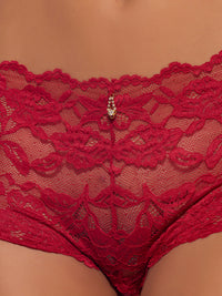 BELLA LACE CROTCHLESS CHEEKY