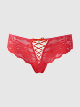BELLA LACE UP FRONT LACE TANGA