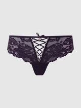 BELLA LACE UP FRONT LACE TANGA