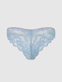 BELLA LACE UP FRONT LACE CROTCHLESS TANGA