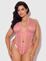 KIKI LACE & SATIN DROP OFF TEDDY