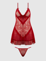 KIKI LACE BABYDOL & G-STRING SET