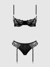 EDEN EMBROIDERED LACE BRA & BACKLESS HIPSTER SET