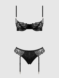 EDEN EMBROIDERED LACE BRA & BACKLESS HIPSTER SET