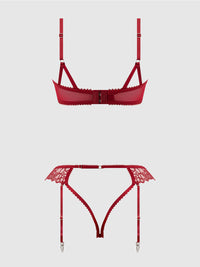 EDEN EMBROIDERED LACE BRA & BACKLESS HIPSTER SET