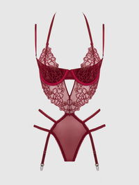 EDEN EMBROIDERED LACE TEDDY