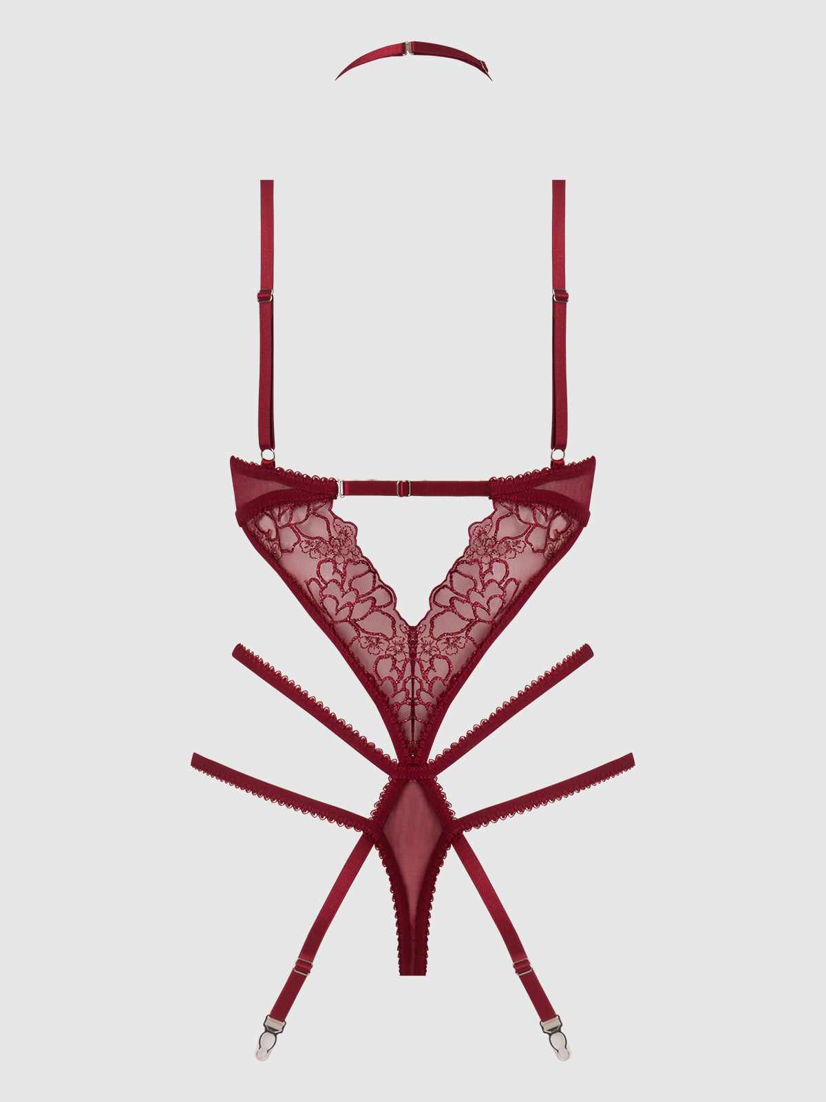 EDEN EMBROIDERED LACE TEDDY