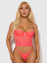EDEN EMBROIDERED BUSTIER & TANGA SET