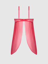 EDEN EMBROIDERED MESH & SATIN BABYDOLL