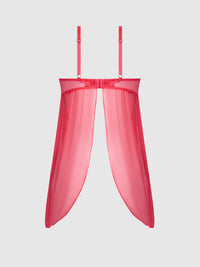 EDEN EMBROIDERED MESH & SATIN BABYDOLL