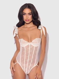 ROSALIE EMBROIDERED LACE TEDDY