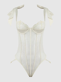 ROSALIE EMBROIDERED LACE TEDDY