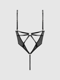 RAQUEL MESH & SILKY MICRO UNDERWIRE BODYSUIT