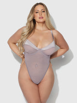RAQUEL MESH & SILKY MICRO UNDERWIRE BODYSUIT