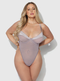 RAQUEL MESH & SILKY MICRO UNDERWIRE BODYSUIT