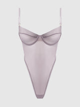 RAQUEL MESH & SILKY MICRO UNDERWIRE BODYSUIT