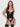 SNAKE VELVET-BURNOUT MESH BUSTIER & THONG SET