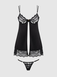 ISSADORA LACE OPENABLE CUP BABYDOLL & G-STRING SET
