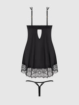 ISSADORA LACE OPENABLE CUP BABYDOLL & G-STRING SET