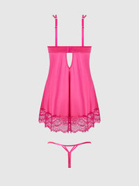 ISSADORA LACE OPENABLE CUP BABYDOLL & G-STRING SET