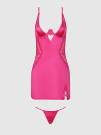 ISSADORA OILSLICK & LACE UNDERWIRE CHEMISE SET