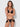PHOENIX FAUX LEATHER & FRINGE PUSH UP BRA & THONG SET