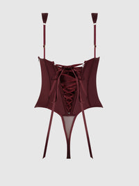 BRIGETA SATIN DRAPED PUSH UP TEDDY