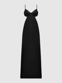 BRIGETA SATIN MONO WIRE LONG GOWN