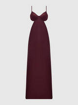 BRIGETA SATIN MONO WIRE LONG GOWN