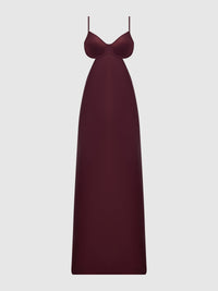 BRIGETA SATIN MONO WIRE LONG GOWN