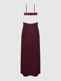 BRIGETA SATIN MONO WIRE LONG GOWN
