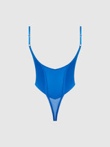 MADELINE SATIN & LACE PUSH UP TEDDY
