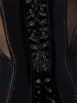 JULIET SATIN & MESH PLUNGE UNDERWIRE CORSET