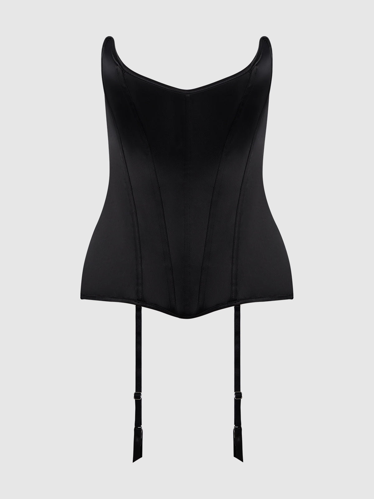 JULIET SATIN FULL BONING SCOOP NECK CORSET