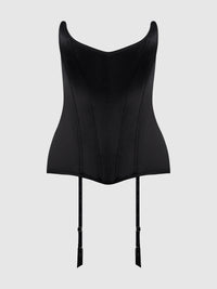 JULIET SATIN FULL BONING SCOOP NECK CORSET