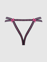 HARPER EMBROIDERED MESH & ELASTIC OPEN BACK CHEEKY