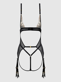DELILAH EMBROIDERED OPEN BACK TEDDY