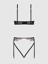 ILENA EMBROIDERED TULLE CROTCHLESS & OPEN BACK TEDDY