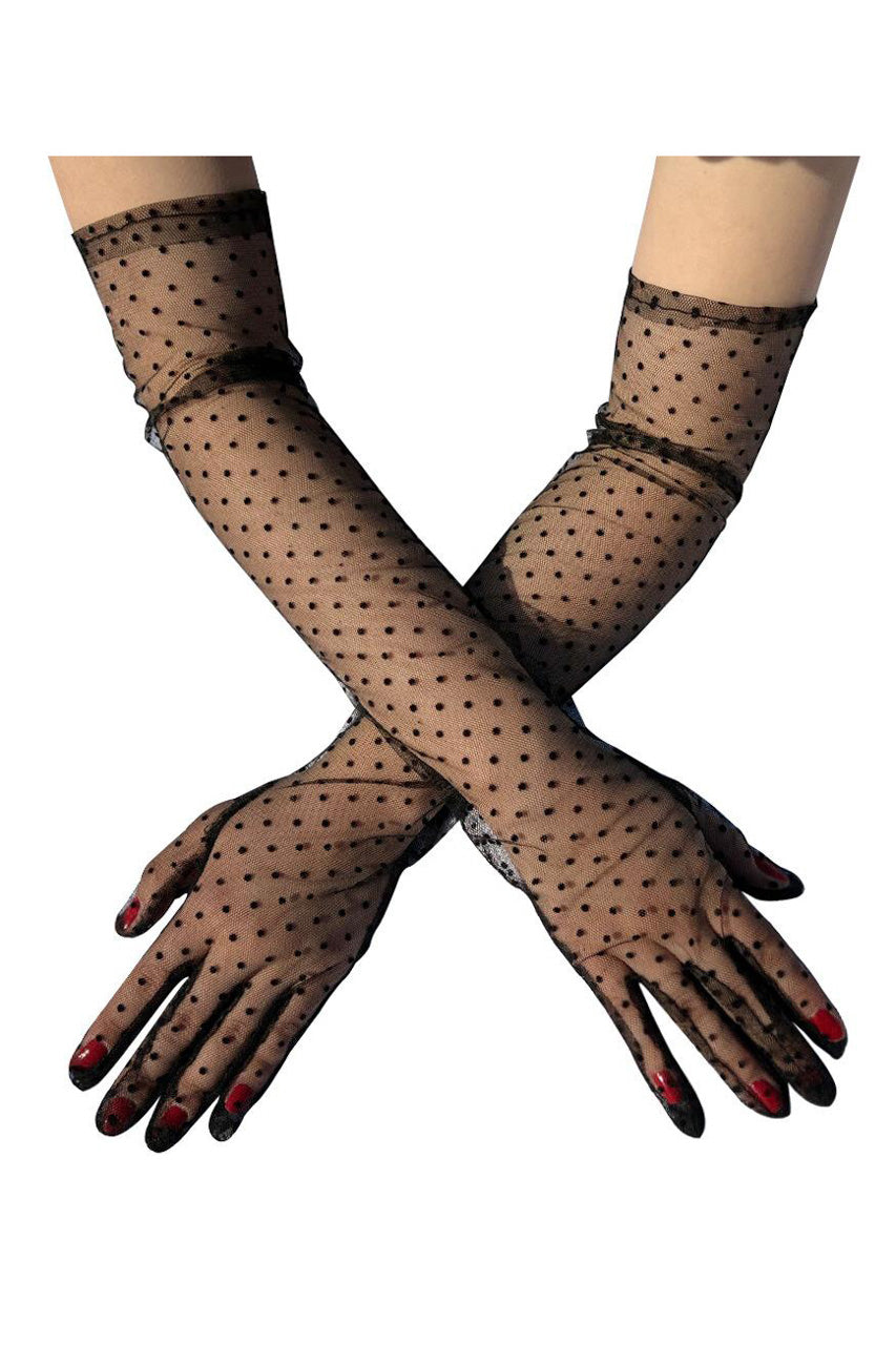Parisian Chic Dot Gloves