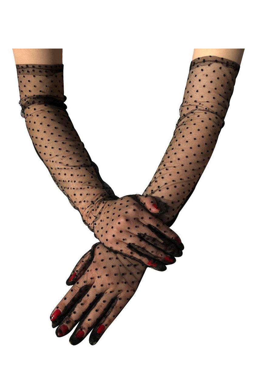 Parisian Chic Dot Gloves