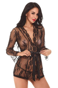 Romantic Blossom Lace Robe